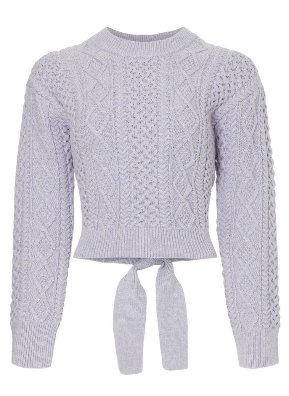 Rails Amy Sweater Cable Knit Tie Back Women's S Lavender Light Purple NEW